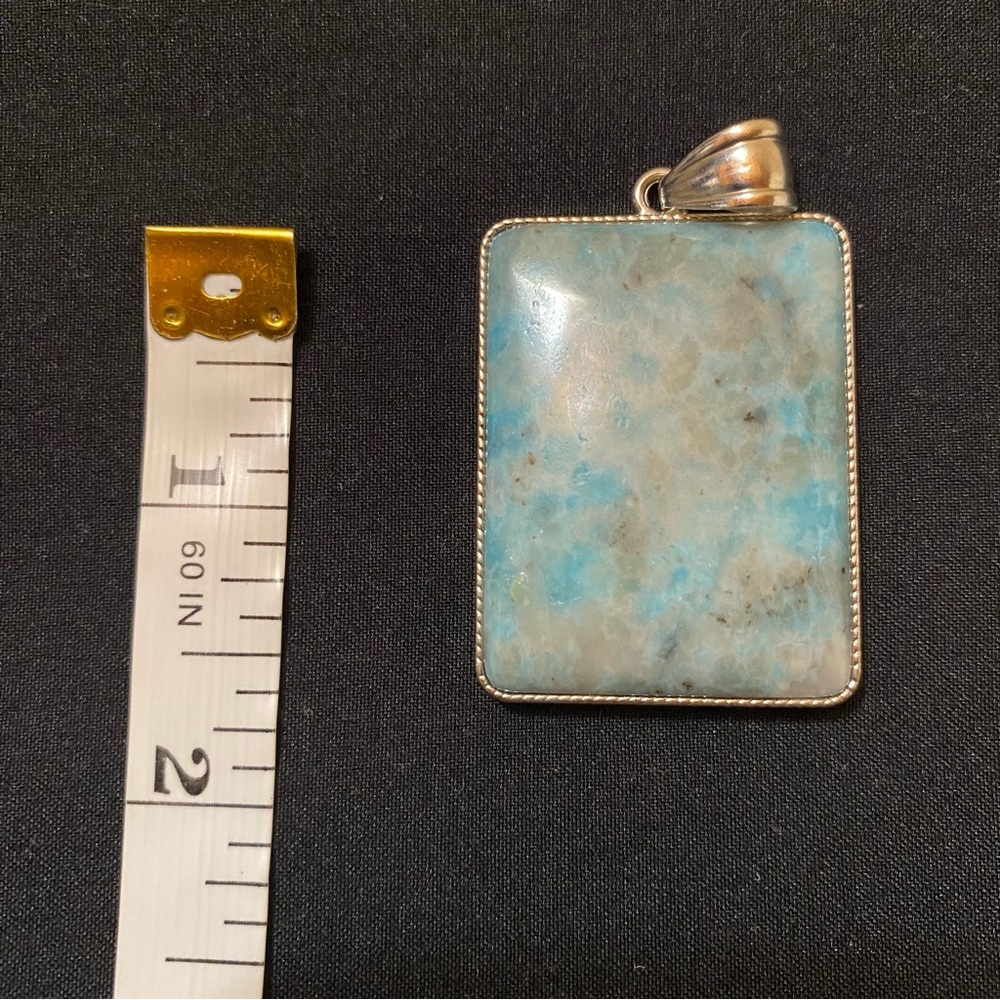 VGT Silver-Tone Turquoise Pendant - Picture 7 of 8